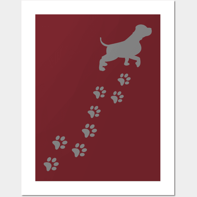 Dog paw prints Wall Art by Lionik09